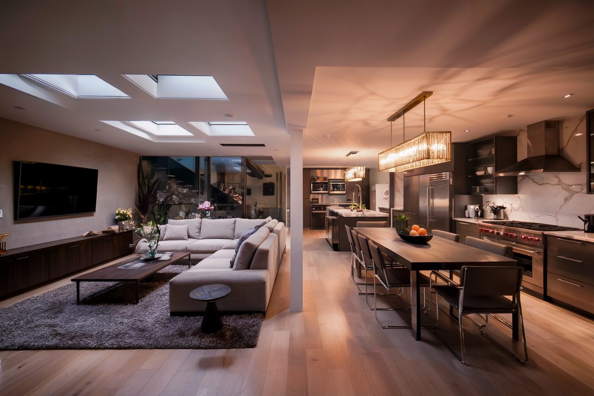 Lower-level space converted into a self-contained rental unit