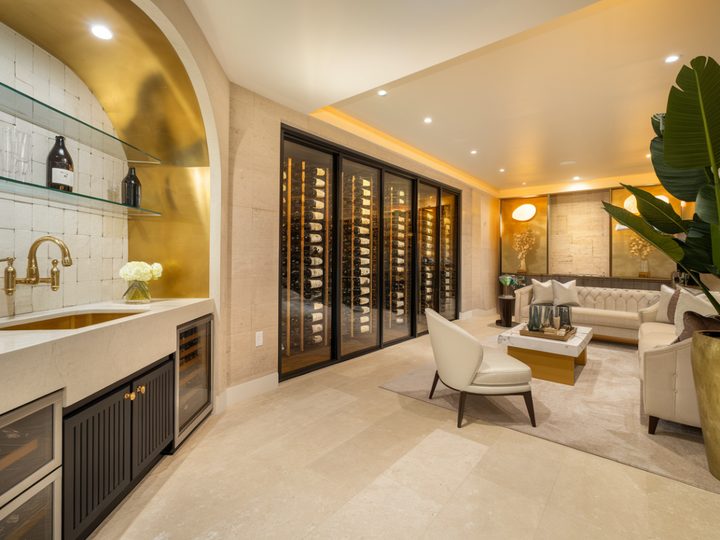 Finished basement remodel in a Beverly Hills home