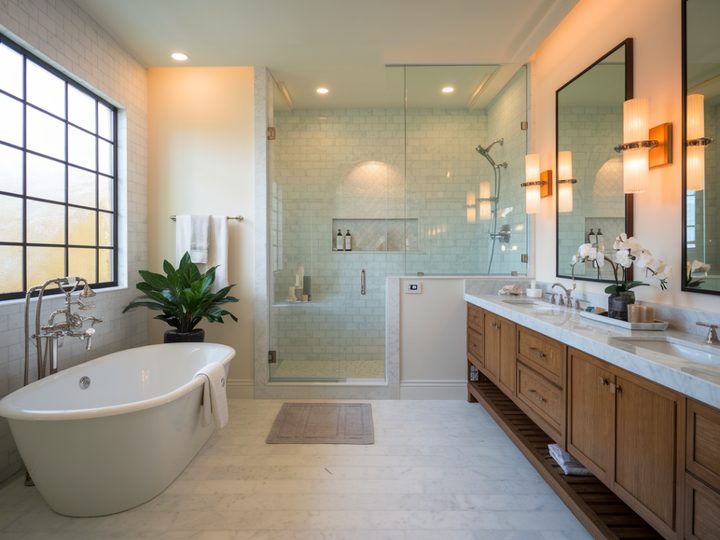 Remodeled bathroom in a Beverly Hills home