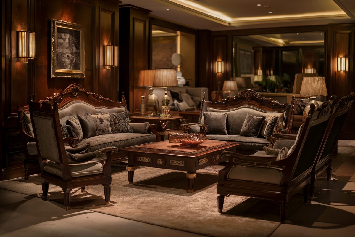 Custom-built living room furniture and millwork by Remodeling Beverly Hills