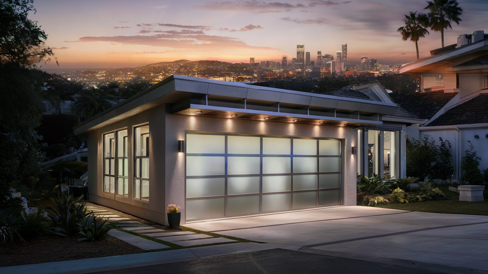 Beautifully remodeled and lit detached garage on a Beverly Hills property