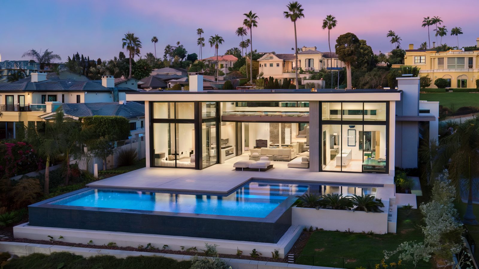 Modern home addition with pool on a Beverly Hills property