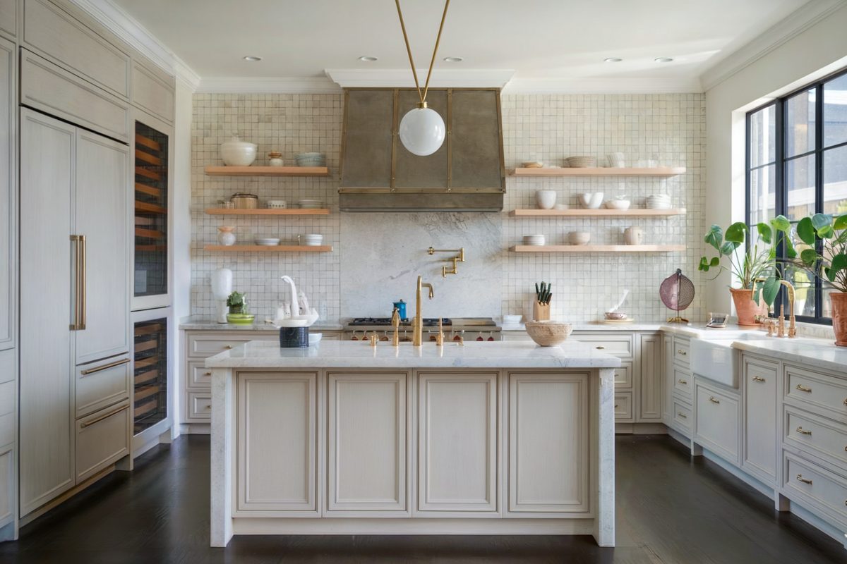 Sleek modern kitchen renovated before a Beverly Hills home sale