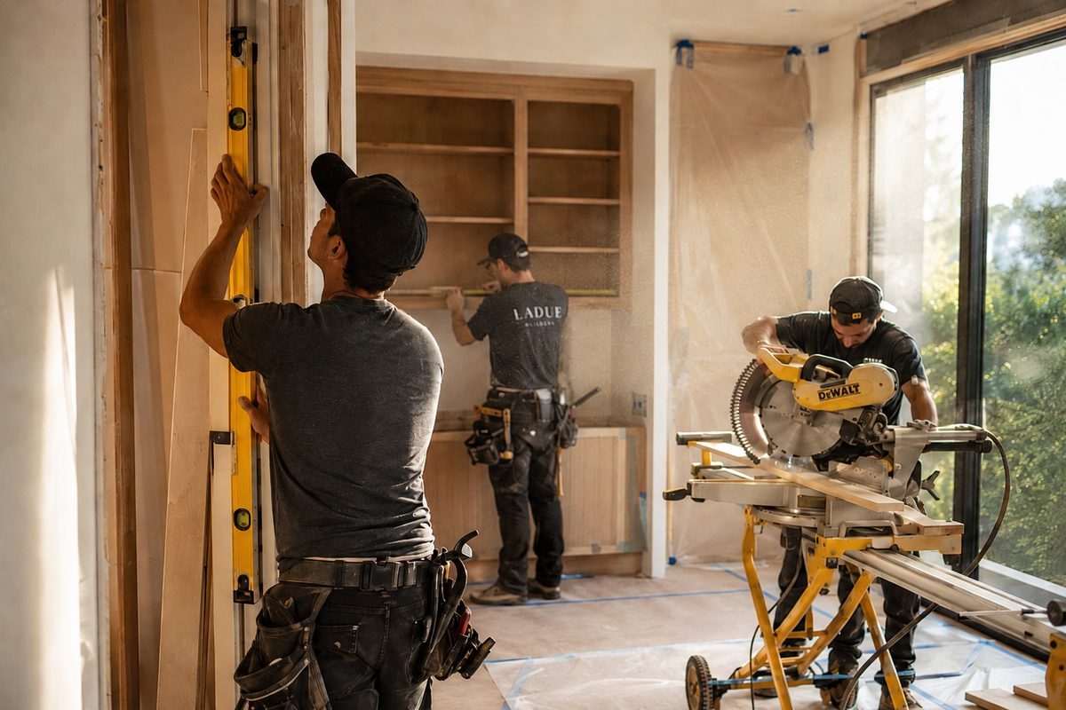 Remodeling Beverly Hills crew at work inside a home renovation