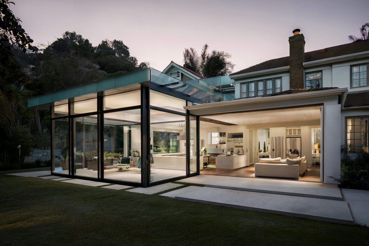 Rear extension adding living space to a Beverly Hills home